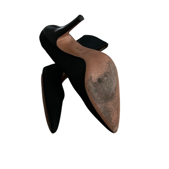 Coach Black Suede Heels Classic Pumps - Picture 6 of 7
